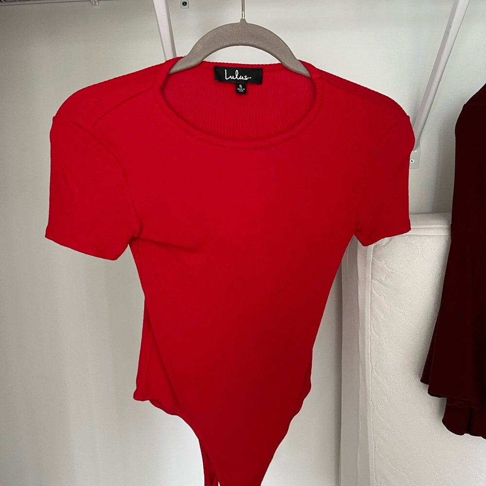 Lulus Bodysuit Red